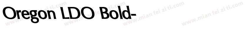 Oregon LDO Bold字体转换